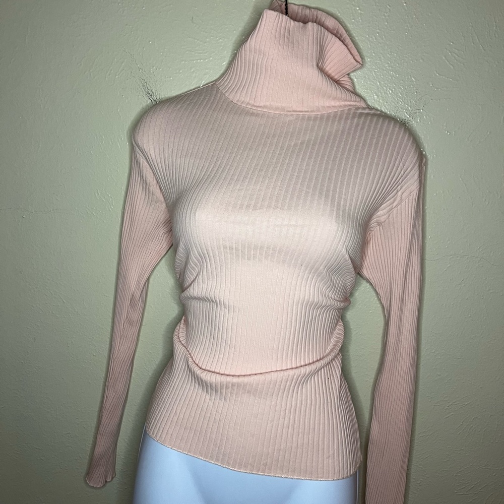 100% cotton J. Jill Pink turtleneck